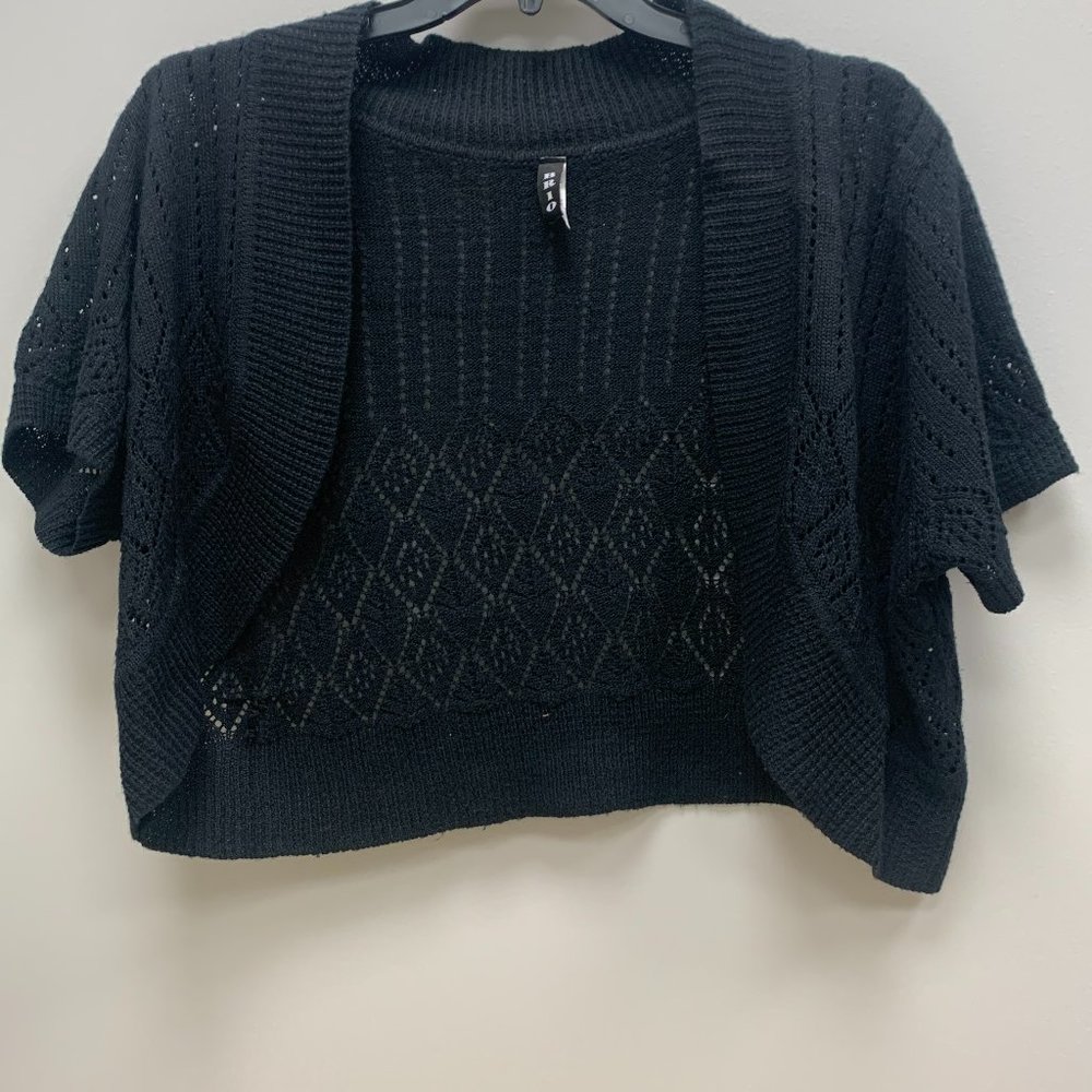 BRIO - Half Cardigan  - Black